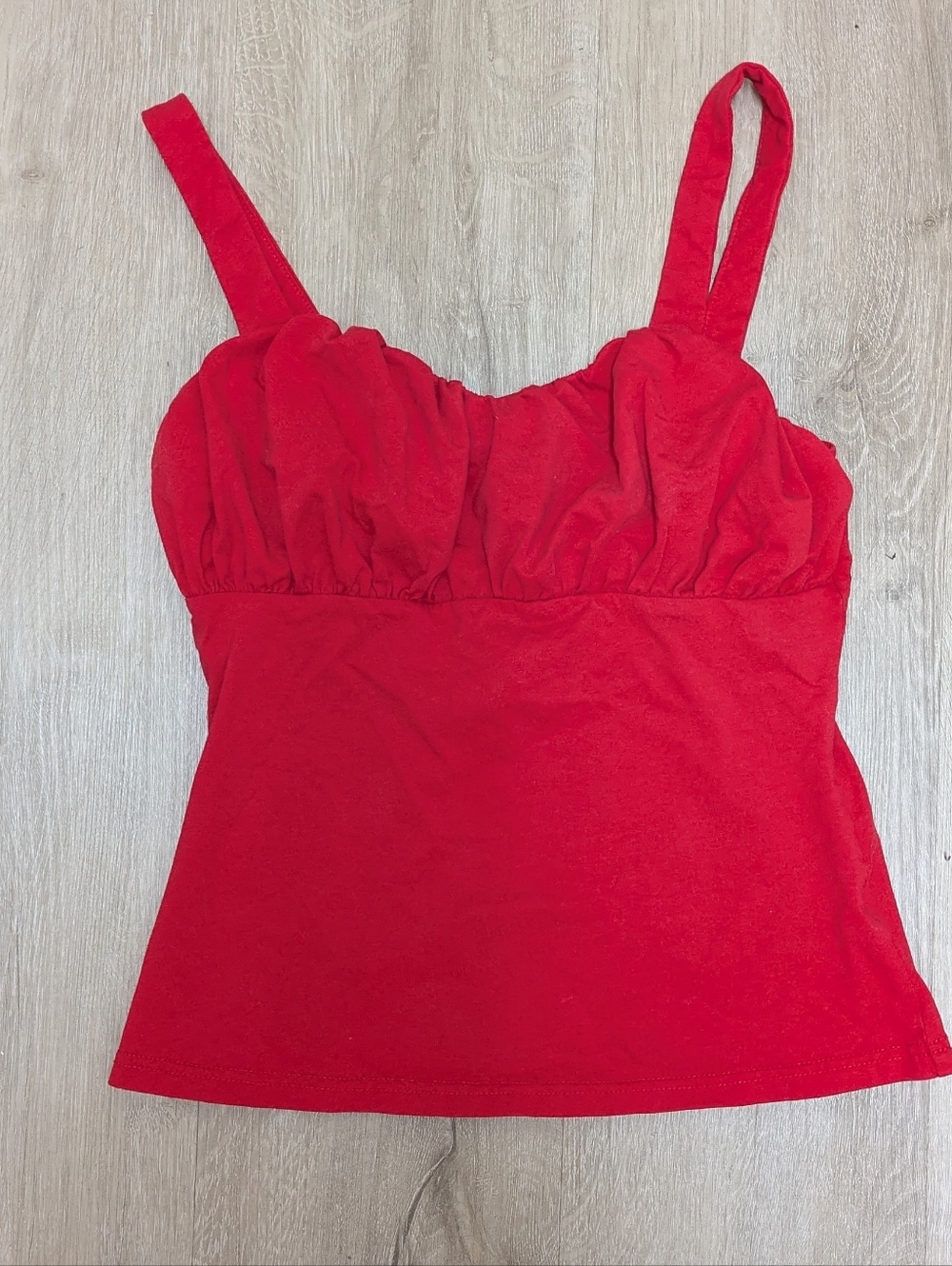 Y2k Red Ruched Camisole Western Cowgirl Vibe Tank Top Small